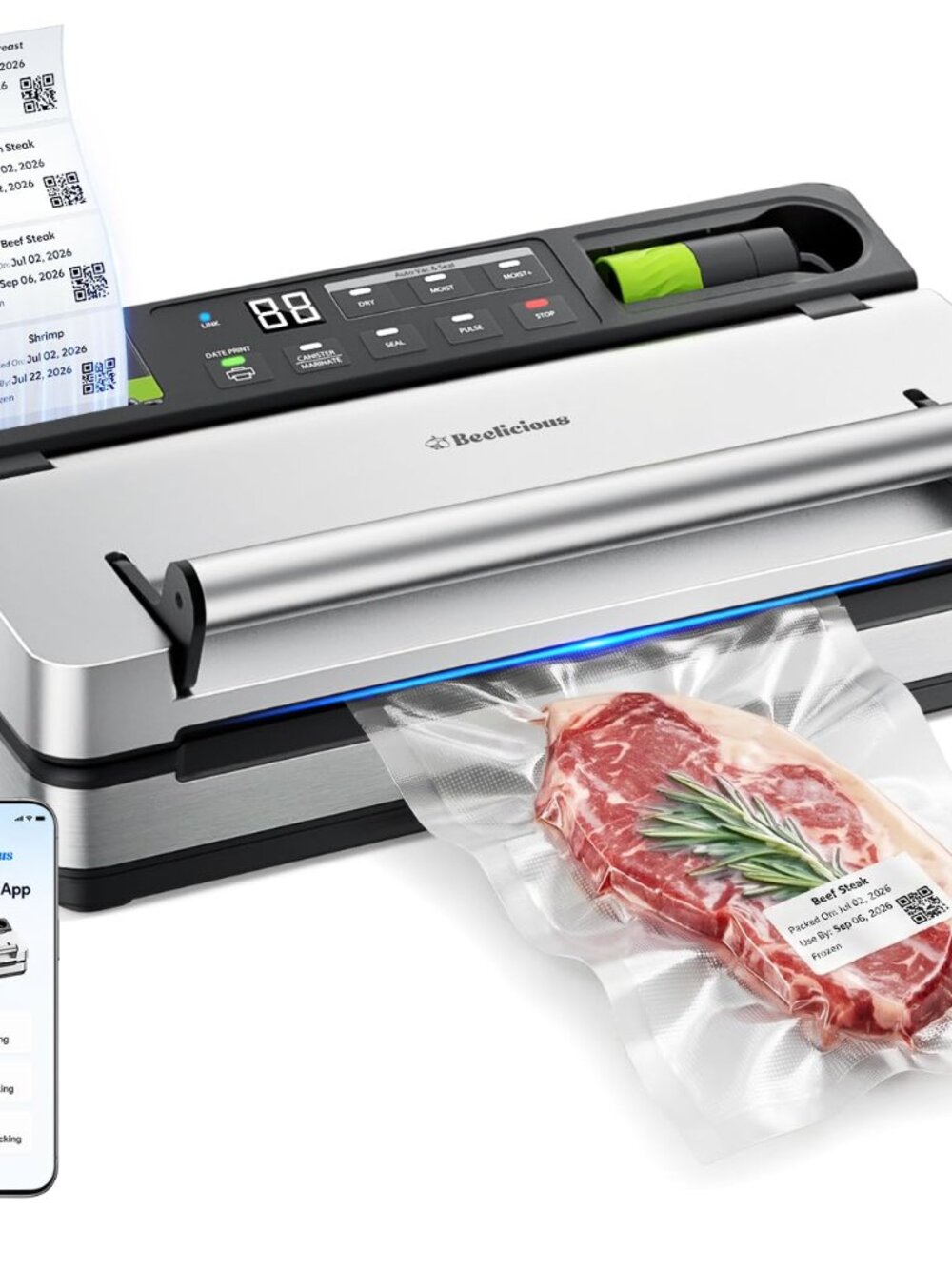 New in box 98kPa Vacuum Sealer with FoodTrace Label Printing & Food Management A